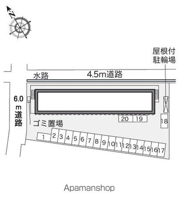レオパレスリヴェールⅠ[1K/31.05m2]の配置図