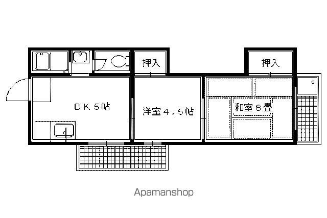 コーポ川の間取り写真