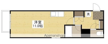 広島県広島市南区出汐４丁目[1R/23.8m2]の間取図