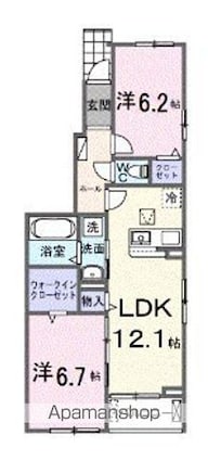 ノース圓　はる[2LDK/58.42m2]の間取図