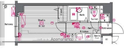 東京都新宿区下落合１丁目[1K/20.9m2]の間取図