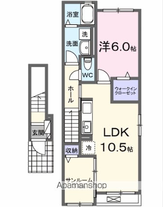 エミネンス[1LDK/48.91m2]の間取図