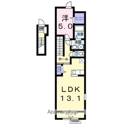 エル　ソル[1LDK/51.29m2]の間取図