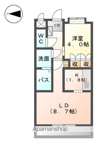 和歌山市杭ノ瀬のアパートの間取り