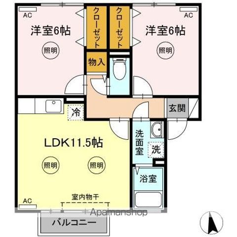 ブルー フォーレ D棟の間取り写真