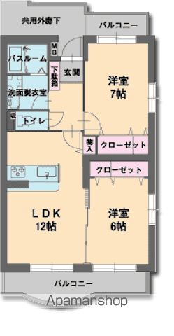 アビタシオンAの間取り写真