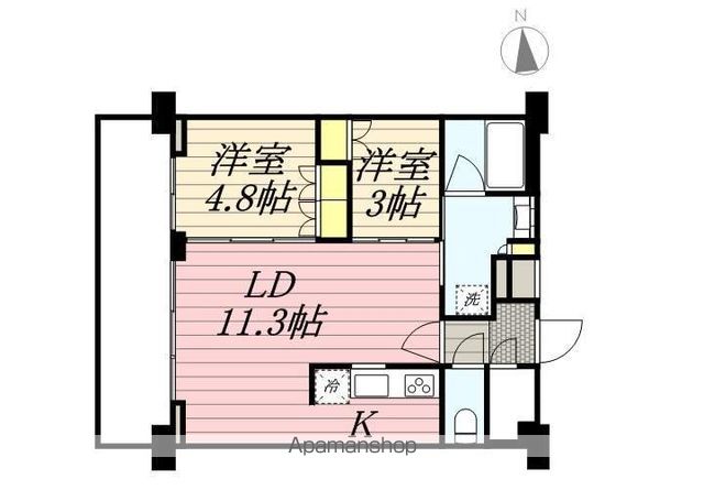 中野区中野のマンションの間取り