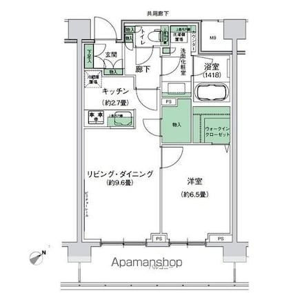 スタイリオ梶が谷[1LDK/48.72m2]の間取図