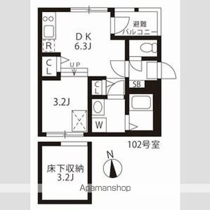 シアヴィータ名古屋[1DK/25.41m2]の間取図