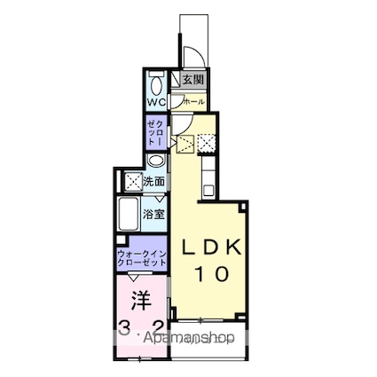 ワンズ　ホーム　ヴィレッジ　Ⅱ[1LDK/35.02m2]の間取図
