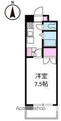 愛媛県松山市小坂１丁目[1K/24.3m2]の間取図