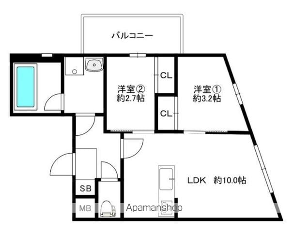 MODERN ASPIRATION 薬院COURTの間取り写真