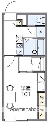 レオパレスドミール湯川[1K/23.18m2]の間取図