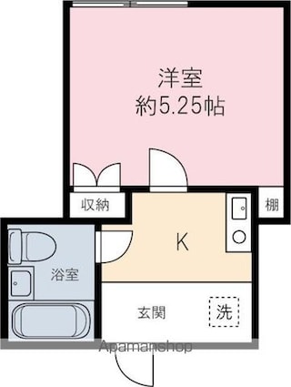 エスポワール上落合[1K/16.25m2]の間取図