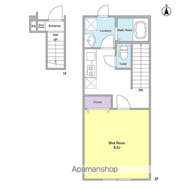 ＣＯＳＭＯハウス[1K/34.59m2]の間取図