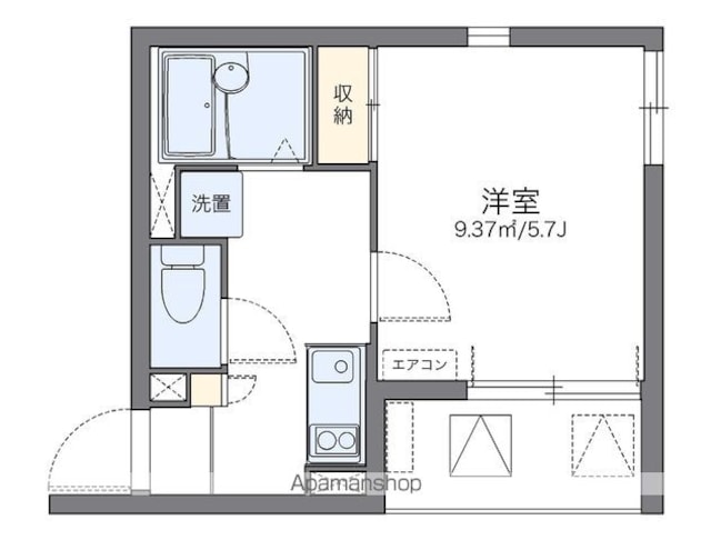 レオネクストＫＤ２[1K/19.72m2]の間取図