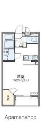 レオネクストレークサイドナカノ[1K/30.49m2]の間取図