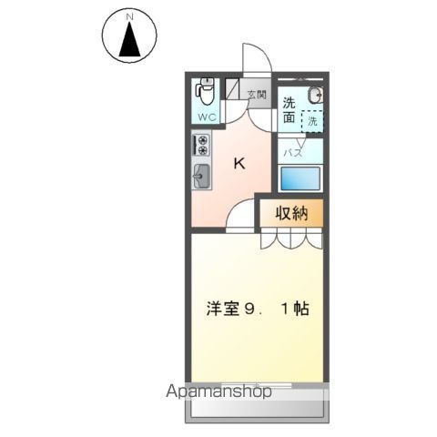 【岐阜市下土居のアパートの間取り】