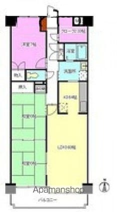 ホウライツルビル[3LDK/79.53m2]の間取図