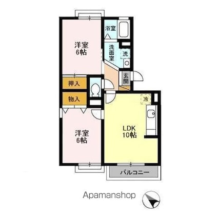 マースピア[2LDK/50.2m2]の間取図