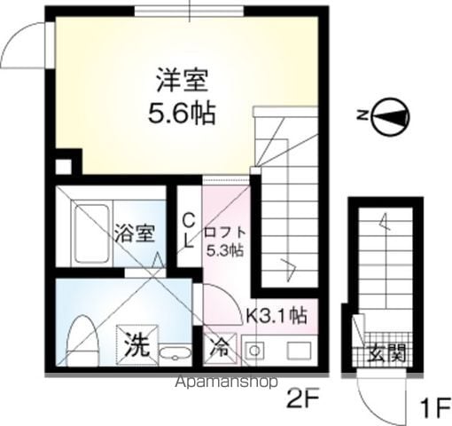 オーガスタコート板橋本町 202 ｜ 東京都板橋区清水町50-8（賃貸アパート1K・2階・23.05㎡） その2