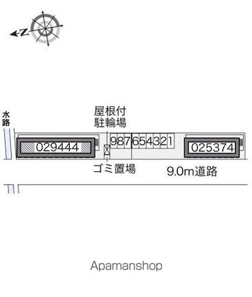レオパレスＬｅｏＨＩＲＡＮＯⅡ[1K/19.87m2]の配置図