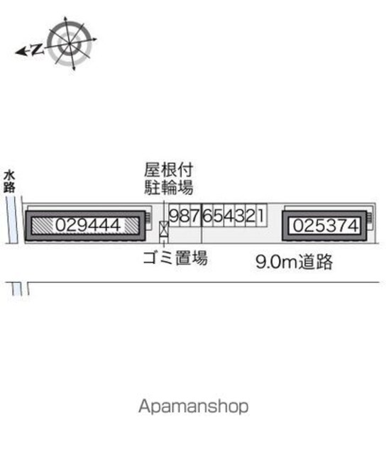 レオパレスＬｅｏＨＩＲＡＮＯⅡ[1K/19.87m2]の配置図