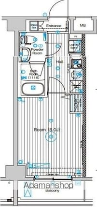 東京都墨田区東墨田２丁目[1K/25.92m2]の間取図