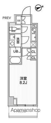 ＡＬＴＥＲＮＡ大塚[1K/25.81m2]の配置図