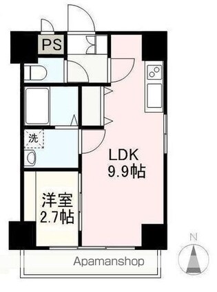 プレシャスタイム亀井町[1LDK/31.68m2]の間取図