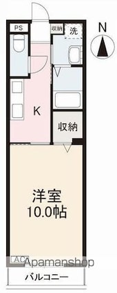 コンフォート松縄[1K/32.34m2]の間取図