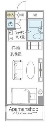 番衆エムエスビル[1R/22.72m2]の間取図