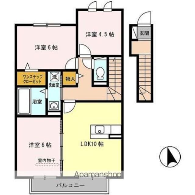 和歌山県和歌山市松島[3LDK/65.87m2]の間取図