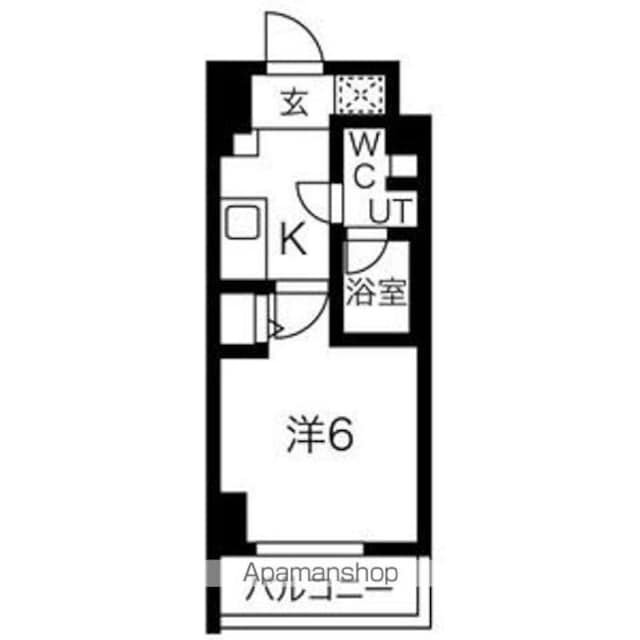 スパシエロッサ池袋[1K/20.7m2]の間取図