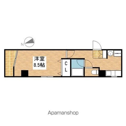 チサトハイツ[1K/29.68m2]の間取図