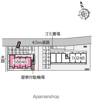 愛知県小牧市大字村中[1K/25.89m2]の配置図
