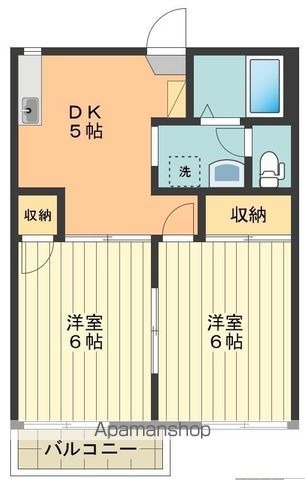 青梅市新町のアパートの間取り