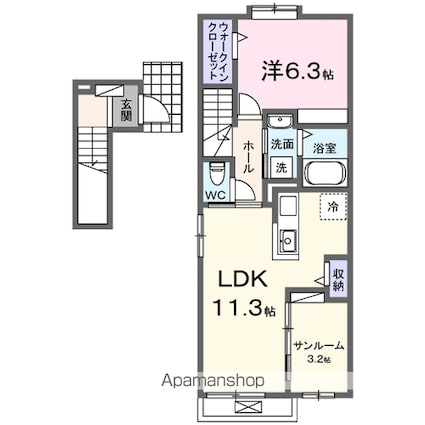 ＤＫ　エステート　守山[1LDK/50.74m2]の間取図