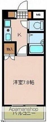 ドミトリー庚午壱番館[1K/23.8m2]の間取図