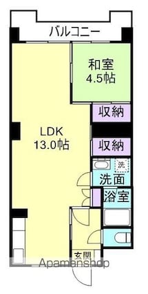 和歌山県和歌山市黒田[1LDK/53.46m2]の間取図