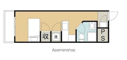 ラ・パルフェ・ド・アンティエール[1R/20.3m2]の間取図