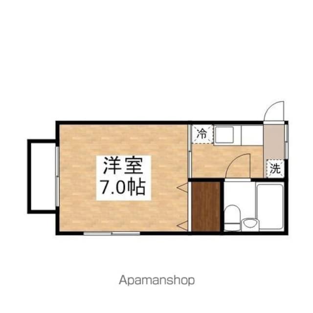 東京都国分寺市西恋ヶ窪３丁目[1K/19.44m2]の間取図