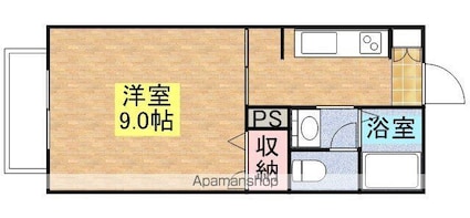 ウェルフェアＣ[1K/28.2m2]の間取図