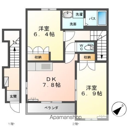 ＬＲ（エルアール）[2DK/47.93m2]の間取図