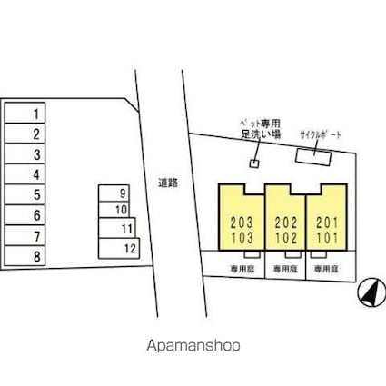 ウィット室積[2LDK/61.23m2]の配置図