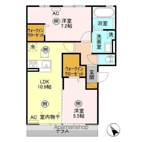 両毛線 佐野駅 徒歩21分 3階建 築8年の間取り写真