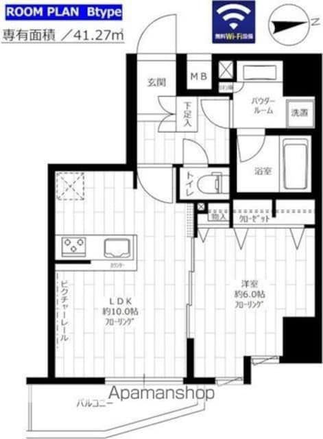 ステージファースト新御徒町ＩＩ[1LDK/41.27m2]の間取図