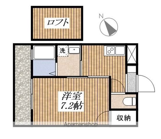 【国立市石田のアパートの間取り】