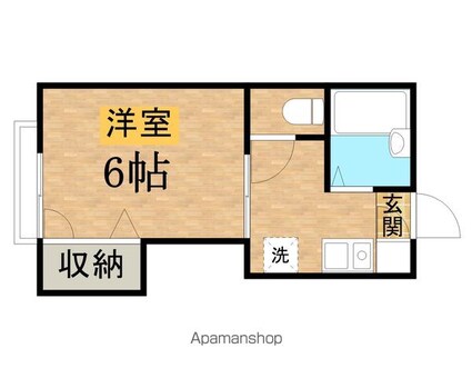 アークウィル[1K/19.5m2]の間取図