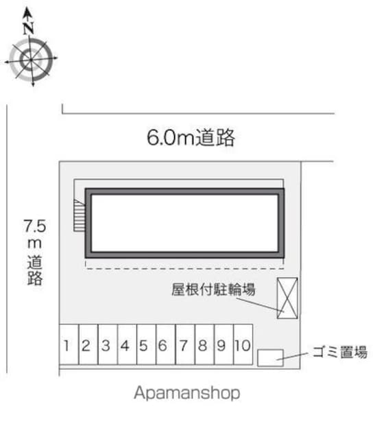 レオパレス和泉[1K/22.35m2]の配置図